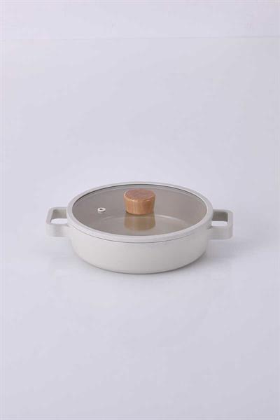 FİKA NEOF120SH CAM KAPAKLI ALÜMİNYUM SAHAN 20CM BEJ