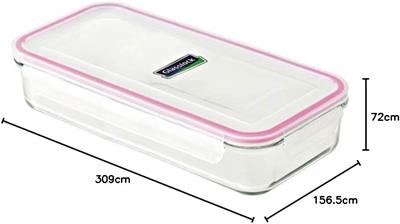 GLASSLOCK DİKDÖRTGEN CAM SAKLAMA KABI 1700 ML