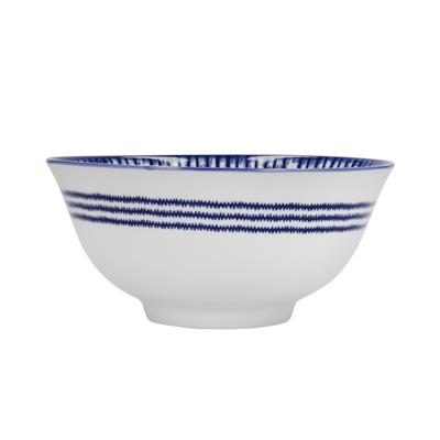 KitchenCraft  KCBOWL15PK4BLU Glazed Sırlı Kırmızı ve Mavi Desenli Çorba Kase Seti 4lü