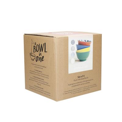 KitchenCraft KCBOWL15PK4WOF Glazed Sırlı Lezzet Dünyası Çorba Kase Seti 4lü