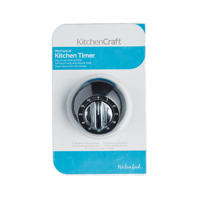KitchenCraft KCMTIMBLK Soft Touch Mekanik Zamanlayıcı
