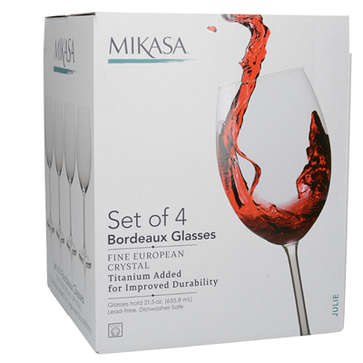 Mikasa 5191916 Julie 4lü 610ml Kırmızı Şarap Kadehi Seti