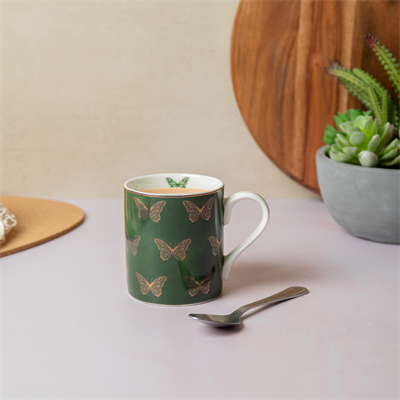 Mikasa MKCANBFLIES Fine China 280ml Düz Taraflı Kupa Kelebekler