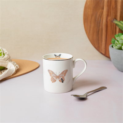 Mikasa MKCANBFLY China 280ml Düz Taraflı Kupa Kelebek