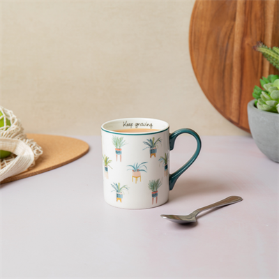 Mikasa MKCANCACTUS Fine China 280ml Düz Taraflı Kupa Kaktüs