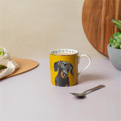 Mikasa MKCANDASCH Fine China 280ml Düz Taraflı Kupa Dashchund