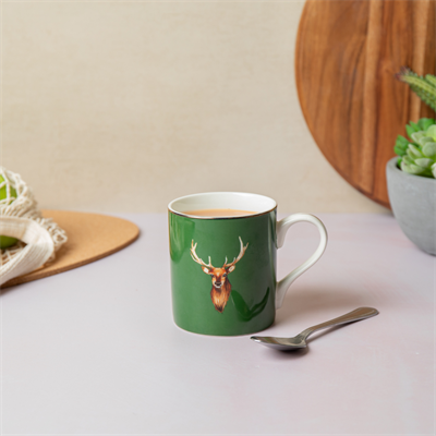 Mikasa MKCANSTAG Fine China 280ml Düz Taraflı Kupa Geyikli