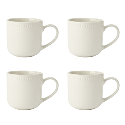 Mikasa MKCBMUGPK4 Cranborne 4lü 320ml Seramik Krem Kupa Seti