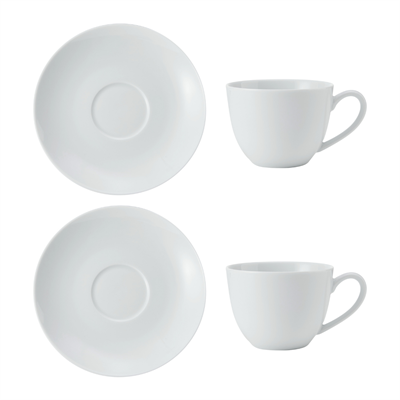 Mikasa MKCHCAPPK2 Chalk Porselen 2li 310ml Cappuccino Bardak ve Tabak Seti