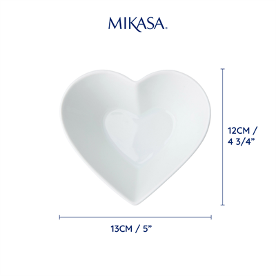 Mikasa MKCHHRTBSML Chalk Porselen 13cm Kalp Servis Tabağı