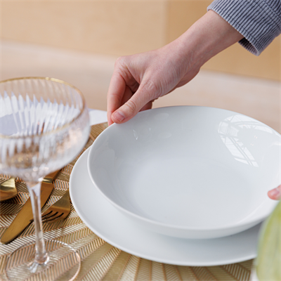 Mikasa MKCHPASTAPK4 Chalk Porselen 4lü 23cm Bol Kase Salata Kase Tabak Seti