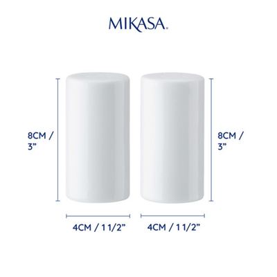 Mikasa MKCHSNP Chalk Porselen Tuzluk Biberlik Seti 8cm