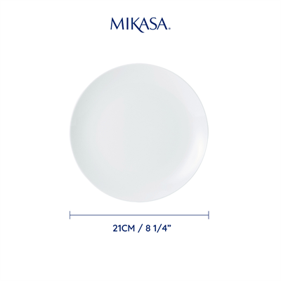 Mikasa MKCHSPLATEPK4 Chalk Porselen 4lü 21cm Pasta Tabağı Seti