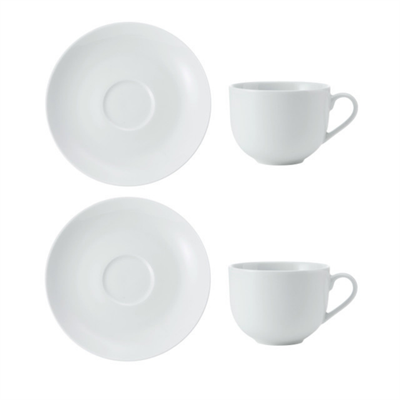 Mikasa MKCHTCUPPK2 Chalk Porselen 2li 220ml Çay Fincanı ve Tabak Seti