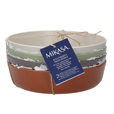 Mikasa MKEDBOWLPK4 Summer Geri Dönüşümlü Plastik 4lü 16cm Çorba Kase Seti