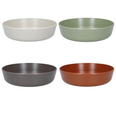 Mikasa MKEDPASTAPK4 Summer Geri Dönüşümlü Plastik 4lü 18cm Bol Kase Salata Tabağı Seti