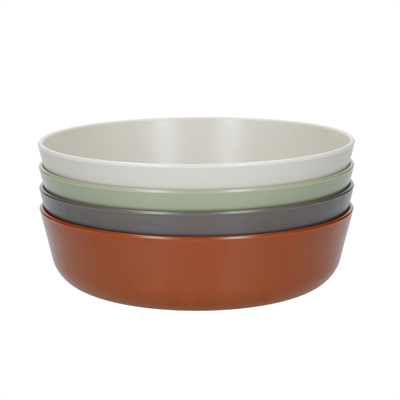 Mikasa MKEDPASTAPK4 Summer Geri Dönüşümlü Plastik 4lü 18cm Bol Kase Salata Tabağı Seti
