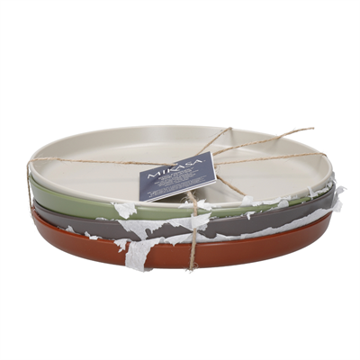 Mikasa MKEDSPPK4 Summer Geri Dönüşüm Plastik 4lü 20cm Pasta Tabağı Seti