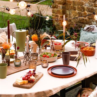 Mikasa MKEDSUMMERSET21PC Summer Geri Dönüşümlü Plastik Yemek Takımı 21 Parça Set