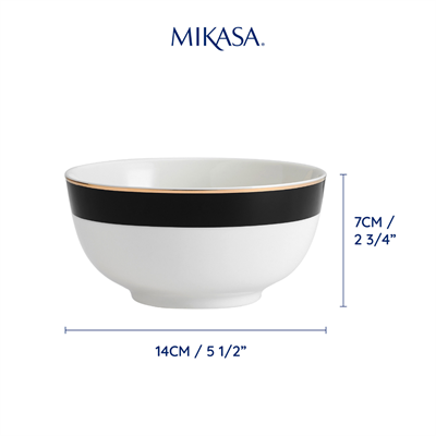 Mikasa MKLDBOWLPK4 Luxe Deco Fine China 4lü 14cm Çorba Kase Seti