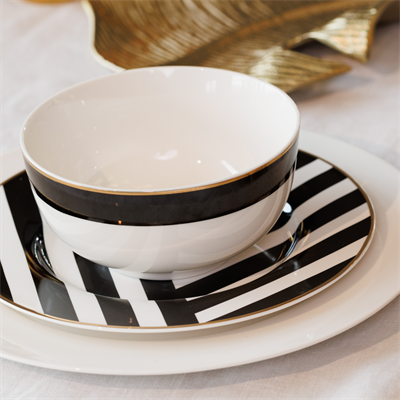 Mikasa MKLDBOWLPK4 Luxe Deco Fine China 4lü 14cm Çorba Kase Seti