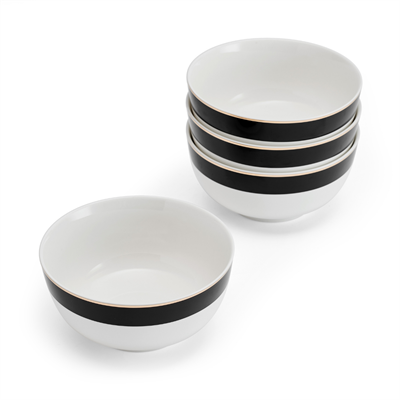Mikasa MKLDBOWLPK4 Luxe Deco Fine China 4lü 14cm Çorba Kase Seti
