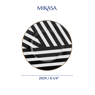 Mikasa MKLDSPLATEPK4 Luxe Deco Porselen 4lü 21cm Pasta Tabağı Seti