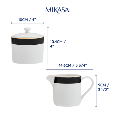 Mikasa MKLDSUGCRMSET Luxe Deco 2li Şeker ve Krema Seti