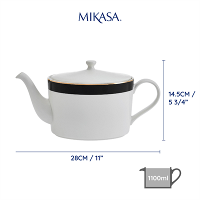 Mikasa MKLDTEAPOT Luxe Deco Fine China Demlik 1100ml