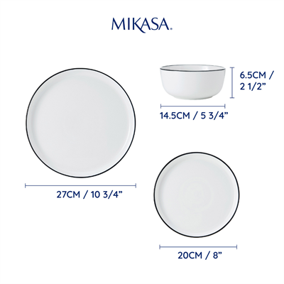 Mikasa MKLIMESTN12PC Limestone Porselen 12 Parça Yemek Takımı