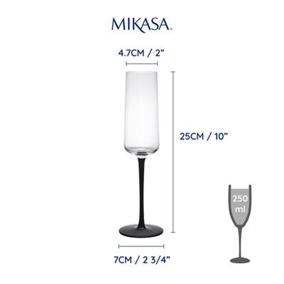 Mikasa MKPALFLU4PC Palermo 250ml Kristal Şampanya Fülüt Kadehi 4lü