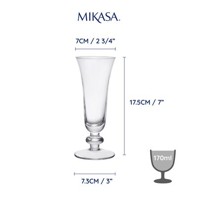 Mikasa MKSALFLU4PC Salerno 4lü 170ml Şampanya Flut Kadehi