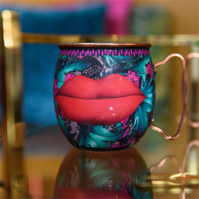 Mikasa MKSAMULELIP Sarah Arnett Paslanmaz Çelik 450ml Moscow Mule Kupa Dudaklar