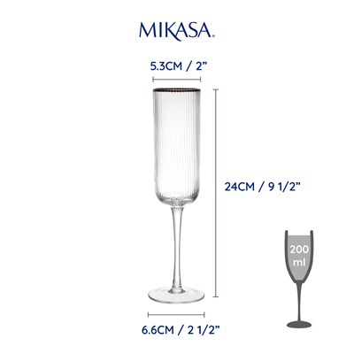 Mikasa MKSORFLU4PC Sorrento 4lü 200ml Şampanya Flut Kadeh