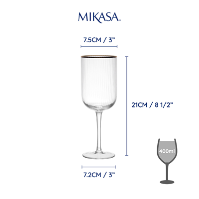 Mikasa MKSORWW4PC Sorrento 4lü 400ml Beyaz Şarap Kadehi