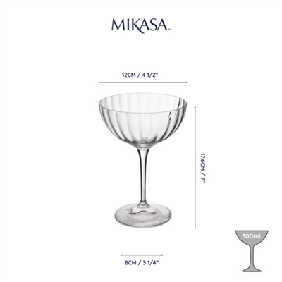 Mikasa MKTREVCOUP4PC Treviso 4lü 300ml Martini Bardağı