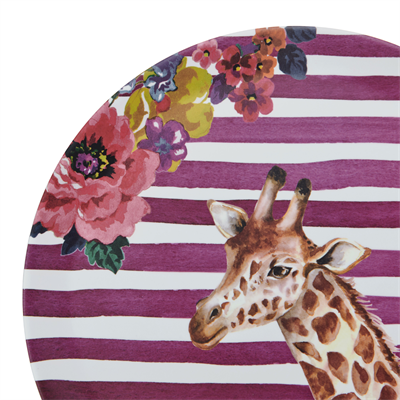 Mikasa MKWILDTRAYGIR Wild at Heart Melamin 36cm Yuvarlak Tepsi Zürafa