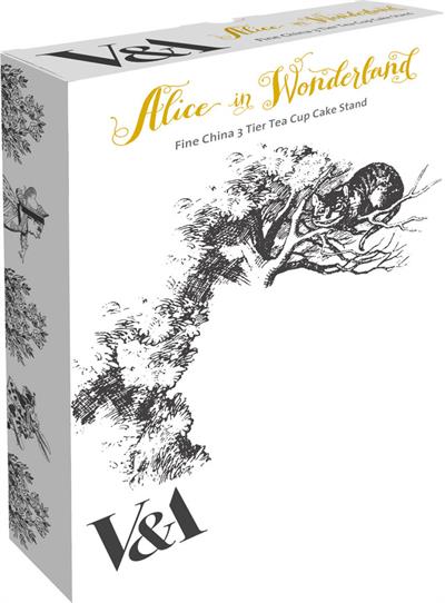 Mikasa x V&A Alice In Wonderland 5200022 Porselen 3 Katlı Kek, Pasta Standı