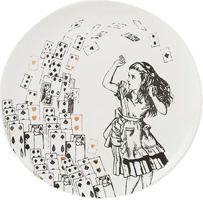Mikasa x V&A Alice In Wonderland 5200020 Porselen Fine China 21cm Pasta Tabak Seti 4lü