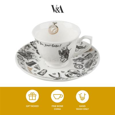 Mikasa x V&A Alice In Wonderland 5200019 100ml Porselen Kahve Fincanı