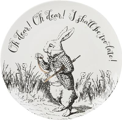 Mikasa x V&A Alice In Wonderland 5200020 Porselen Fine China 21cm Pasta Tabak Seti 4lü