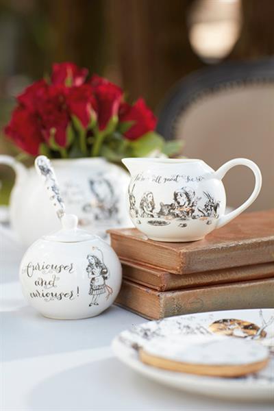 Mikasa x V&A Alice In Wonderland 5227082 Porselen Krema ve Şekerlik Seti