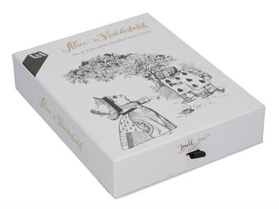 Mikasa x V&A Alice In Wonderland 5227081 Paslanmaz Çelik Porselen Saplı Pasta Çatalı 4lü