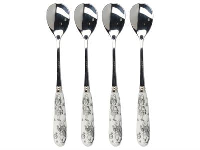 Mikasa x V&A Alice In Wonderland 5227080 Paslanmaz Çelik Porselen Saplı Çay Kaşığı 4lü