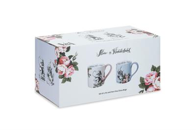 Mikasa x V&A Alice in Wonderland MKALMUGHHPK2 Porselen 380ml 2li Kupa Seti