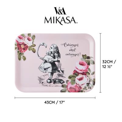 Mikasa x V&A Alice in Wonderland MKALTRAYLRG Melamin Servis Tepsisi 43x32cm