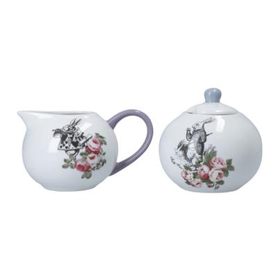 Mikasa x V&A Alice in Wonderland MKALSUGCRMSET Fine China Porselen 200ml Krema ve Şekerlik Seti
