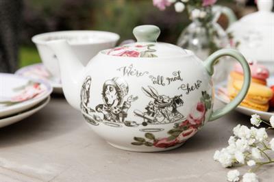 Mikasa x V&A Alice in Wonderland MKALMINITP 400ml Fine China Porselen Demlik