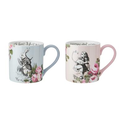 Mikasa x V&A Alice in Wonderland MKALMUGHHPK2 Porselen 380ml 2li Kupa Seti