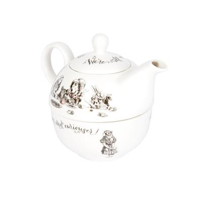 Mikasa x V&A Alice in Wonderland VAAWT41 250ml Porselen Tek Kişilik Çay Demleme Seti